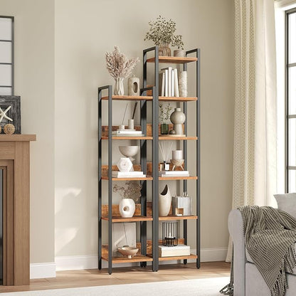 MAHANCRIS Bookshelf, 6-Tier Bookcase, Standing Book Shelf - Image 7