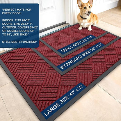OLANLY Front Door Mat Outside Entrance 35x23, Waterproof Heavy-Duty Doormat | - Image 2