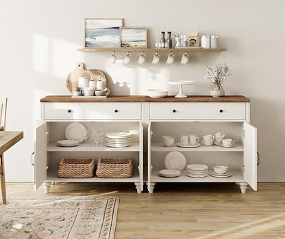 WAMPAT Farmhouse TV Stand for 75 inch TV - Image 3