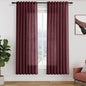 Burgundy Linen Curtains 72 Inch Length by Nanspring