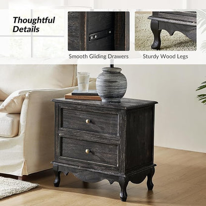 HULALA HOME Solid Wood End Tables Set of 2 - Image 4