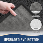 Arotive Luxury Chenille Bathroom Rug Mat, Extra Soft Thick Absorbent Shaggy Bath Rugs, Non-Slip Machine Wash Dry, Plush Bath Mats for Bathroom, Shower and Tub, 36x24, Dark Grey