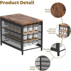 NANANARDOSO Coffee Pod Holder For Counter, 3 Tier Coffee Pod Drawer for Keurig Pod Storage Drawer Holder, 54 Capacity Pods Storage Organizer Cups Capsule with Sliding Baskets for Coffee Station