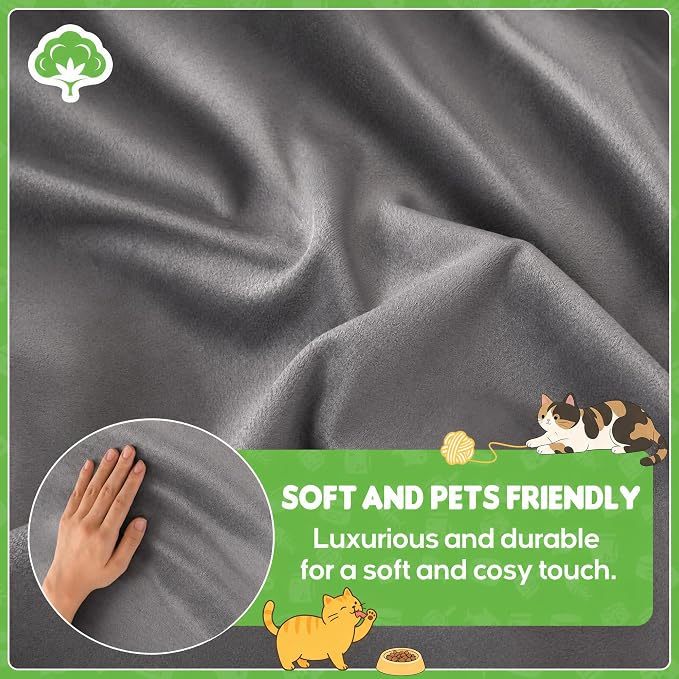 Loiion Velvet Sofa Cover, Ultra Soft Waterproof Non-Slip Couch Cover - Image 6