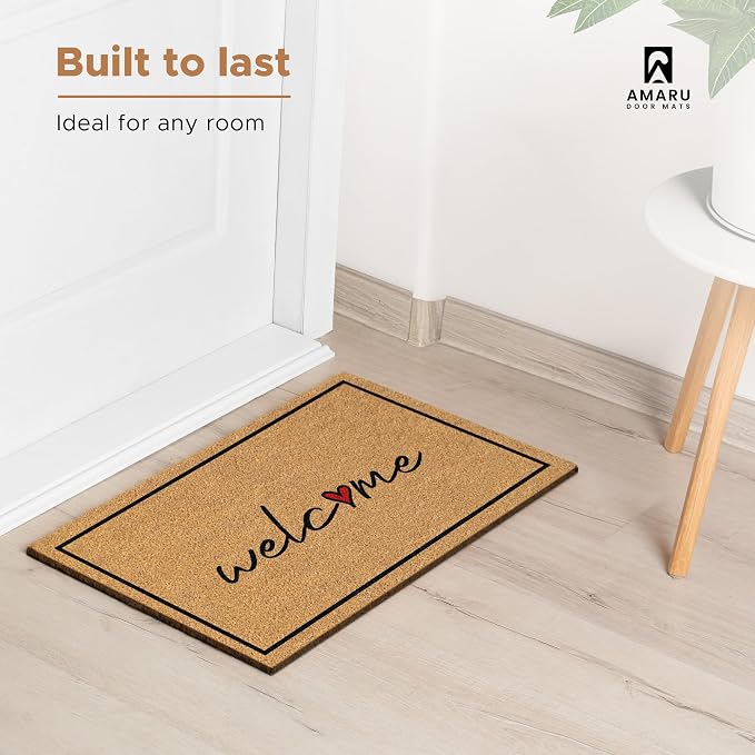Coir Welcome Mat, 17 x 29 in | 100% Natural Coir, Anti-Shedding, Durable PVC - Image 5