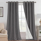 H.VERSAILTEX Blackout Curtains Linen Curtains 120 inches Long 100% Black Out by HVERSAILTEX