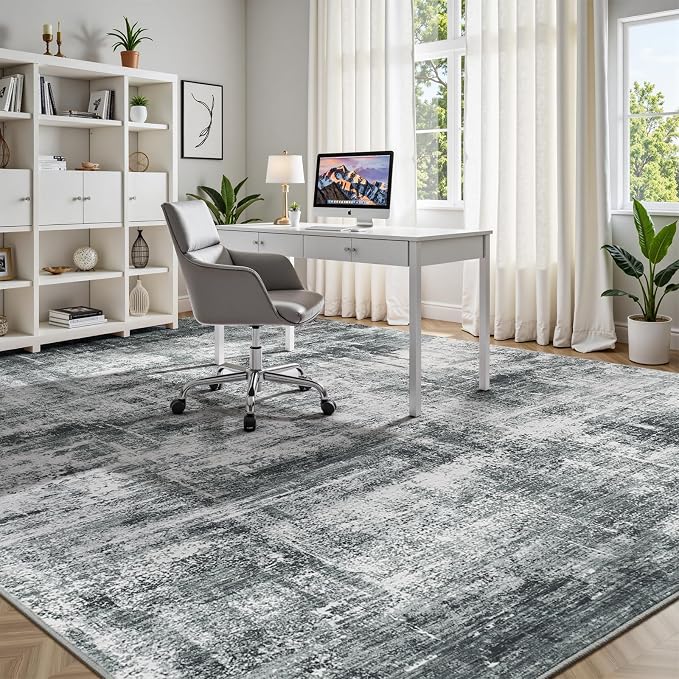 Lofus 5x7 Area Rug for Living Room, Abstract Washable Non-Slip Rugs, Dining Room - Image 4