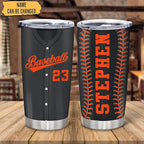 Hyturtle Personalized Baseball Tumbler Baseball Players Design Stainless Steel Double Walled Vacuum Insulated Tumblers 20oz30oz Coffee Travel Mug Cup Christmas Gift For Men Boys Friends Dad Sports Fan