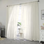 Sheer Curtains 84 Inches Long 2 Panels Set, Ivory Sheer Curtain by OWENIE