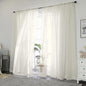 Sheer Curtains 84 inch Length, Ivory Sheer Cutains 2 Panels Set by OWENIE