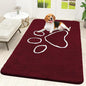 OLANLY Dog Door Mat for Muddy Paws 70x46, Paw Print Design Chenille Mud Mat | by OLANLY