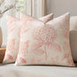 Set of 2 Decorative Floral Pillow Covers 20x20 Inch Light Pink | Neutral by SWANCOCO