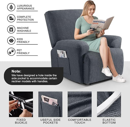 Timeles Recliner Covers Recliner Chair Covers Reclining Couch Covers Sofa - Image 3