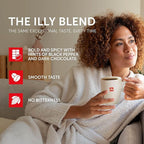 Illy Whole Bean Coffee, India Dark Roast - Notes of Black Pepper and Extra-Dark Chocolate - 100% Arabica - Whole Beans - Pressurized Packaging Sealed for Freshness - 8.8oz can (Pack of 6)