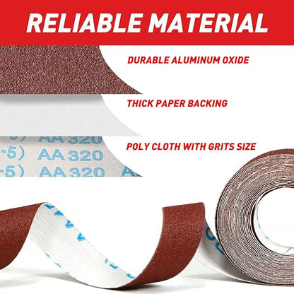 Emery Cloth Roll, 150 Grit Sandpaper Roll, Wet and Dry Emory Cloths - Image 2