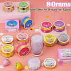 Nomeca Edible Glitter for Drinks Cakes, 8 grams Food Grade Luster Dust Sprinkles Glitter for Cake Decorations, DIY Cocktails, Beverages & Cake Decorating, Dessert Cake Topper (10-Lavender)