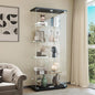 Display Cabinet with Glass Door and Lock, 5-Shelf Curio Cabinets with 5mm by glassdisplaycabinet