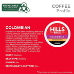Hills Bros. Colombian Blend Keurig K-Cup Pods for Keurig Brewers – Medium Roast Premium Arabica Blend, Kosher – 1 Pack of 12 Single Serve Pods