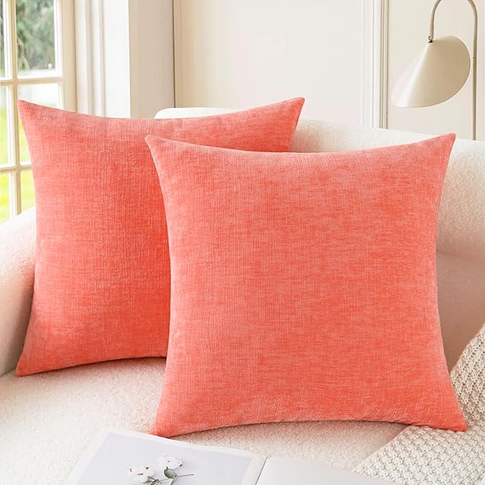 CaliTime Decorative Couch Throw Pillow Covers 22 X 22 Inches Living Coral | by CaliTime