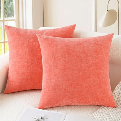 CaliTime Decorative Couch Throw Pillow Covers 16 X 16 Inches Living Coral | by CaliTime