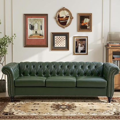LEVNARY Chesterfield Sofa, 3 Seater Tufted Couch by LEVNARY