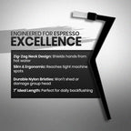 Rattleware Espresso Machine 7” Zig Zag Group Brush - Perfect Cleaning Brush for Home, Cafe, and Restaurant - Ideal for Daily Backflushing Routine