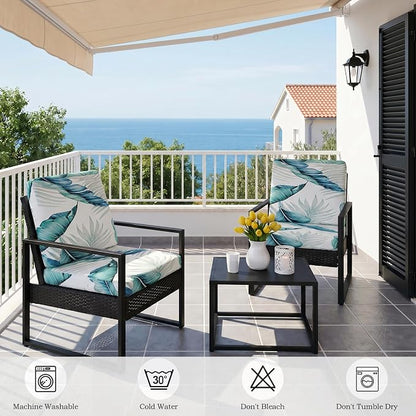 CALBODE 8Pcs Stretch Patio Cushion Covers Outdoor Couch Cover Replacement - Image 7