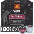 Copper Moon Single Serve Coffee Pods For Keurig K-Cup Brewers, Medium Roast, Colombian Blend, 80 Count