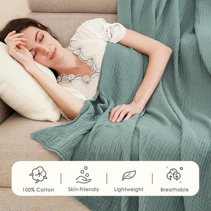 EMME Muslin Cotton Queen Blanket - Image 2
