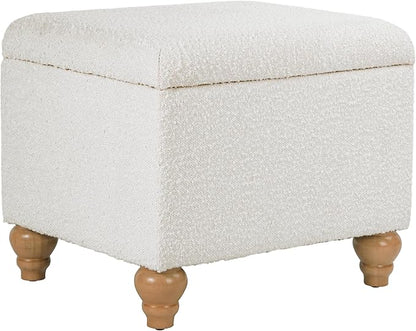 Homepop Home Decor | Upholstered MediumRectangular Storage Ottoman | Hinged Lid - Image 9
