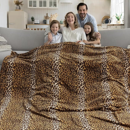 Edenleaf Fleece Queen Size Super Soft Cozy Leopard Print Blanket by Edenleaf