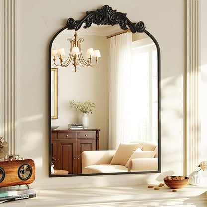VooBang Vintage Arched Bathroom Mirror, 24x36 Inch Retro Wall Mounted Vanity - Image 5