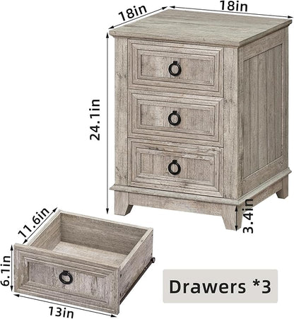 Joaxswe 18" Farmhouse Night Stand - Image 2