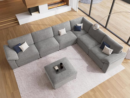 EASE MOOSE Oversized Sectional Modular Sofa, Modern Comfort L Shape Sectional - Image 5