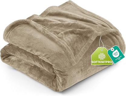 Utopia Bedding Ultra Soft Fleece Bed Blanket Queen Size Camel | Microfiber by UTOPIABEDDING