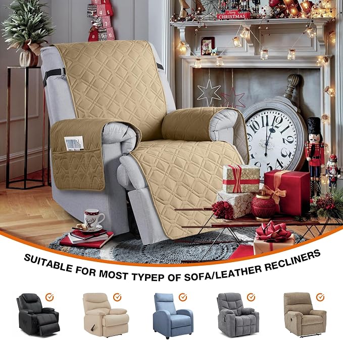 VANSOFY 100% Waterproof Recliner Chair Covers, Recliner Cover Non-Slip Dog - Image 4