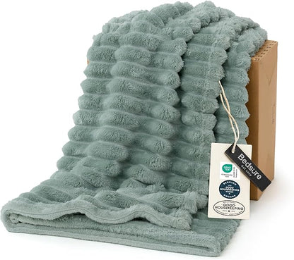 Bedsure Soft Sage Green Throw Blanket by Unknown