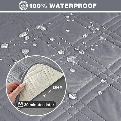 TAOCOCO 100% Waterproof Oversized Loveseat Recliner Cover, Non Slip Split Couch - Image 4