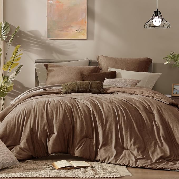 Monbix Oversized Queen Comforter Set, Bed in a Bag 7 Pieces by Monbix
