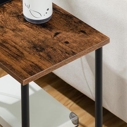 HOOBRO Side Table with Charging Station, Small End Table with USB Port and - Image 9