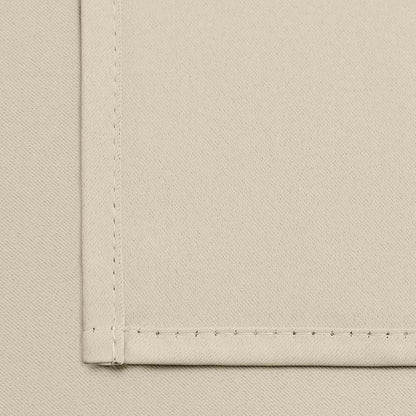 Yakamok Room Darkening Curtains 52x63 inch Length Cream Beige-Living Room | 2 - Image 6
