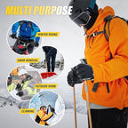HANDLANDY Waterproof Insulated Work Gloves, 3M Thinsulate Thermal Winter Gloves for Men Women Touch Screen, Warm Ski Snowboard Cold Weather Gloves (Black, XX-Large)