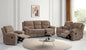 Betsy Furniture Modern Fabric Recliner Sofa Set, Loveseat w/Console, Recliner by BetsyFurniture