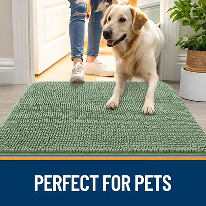 OLANLY Dog Door Mat for Muddy Paws 45x27, Super Absorbent Chenille Mud Mat | - Image 6