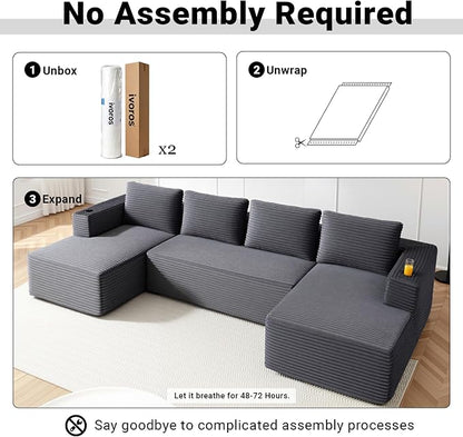 124" Oversized Sectional Couches - Image 6