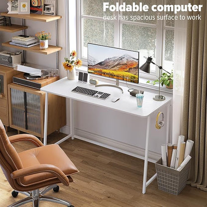 WOHOMO Folding Desk, 47.2" Foldable Computer Desk - Image 4