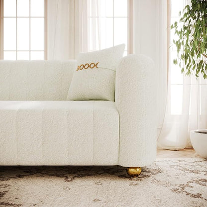 83.46" Fabric Couch for Living Room, Cute Modern Sofa - Image 4