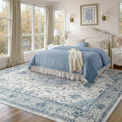 RELEANY Washable Area Rug, Large 10'x14', Water Repellent, Pet Friendly - Image 3