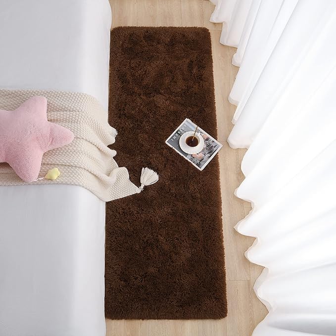 Chicrug Soft Runner Rug for Bedroom Living Room Plush Fluffy Rug 2x10 | Shag - Image 2