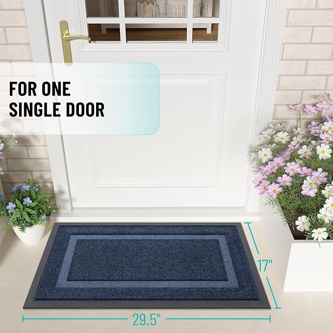 OLANLY Front Door Mat Outside 29.5x17, All-Season Heavy-Duty Rubber Doormat | - Image 2